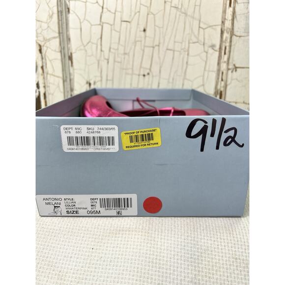 Antonio Melani Women’s Shoes Size 9.5 Heels Lillian Leather Lace-up Pumps Pink - Picture 12 of 16